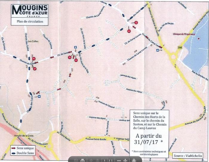 Modification circulation Les Colles